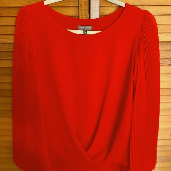 Red Flowy Blouse - Picture 1 of 3